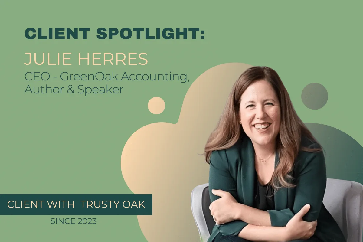 Julie Herres of GreenOak Accounting benefiting from Virtual Assistant email and calendar support