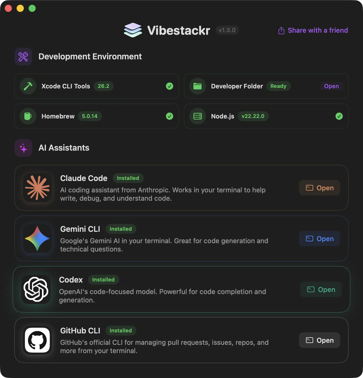 Vibestackr