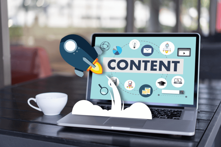 Business owner delegating content marketing tasks to their virtual assistant