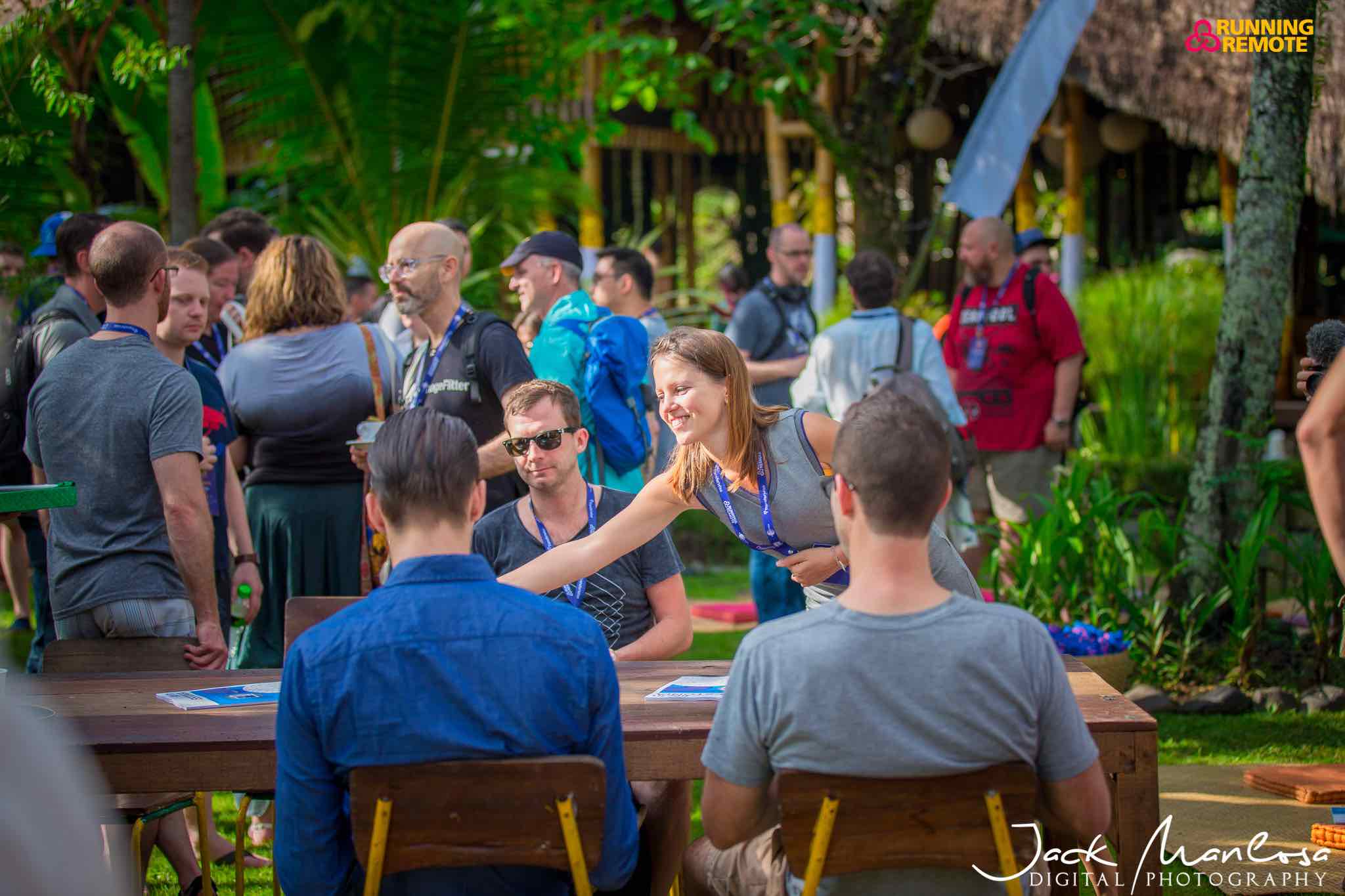 Remote team leader at Running Remote conference in Bali learning to grow distributed teams