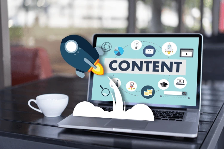 Business owner delegating content marketing tasks to their Virtual Assistant