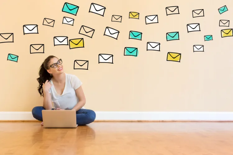 Organized email inbox showing folders and filters for efficient email management