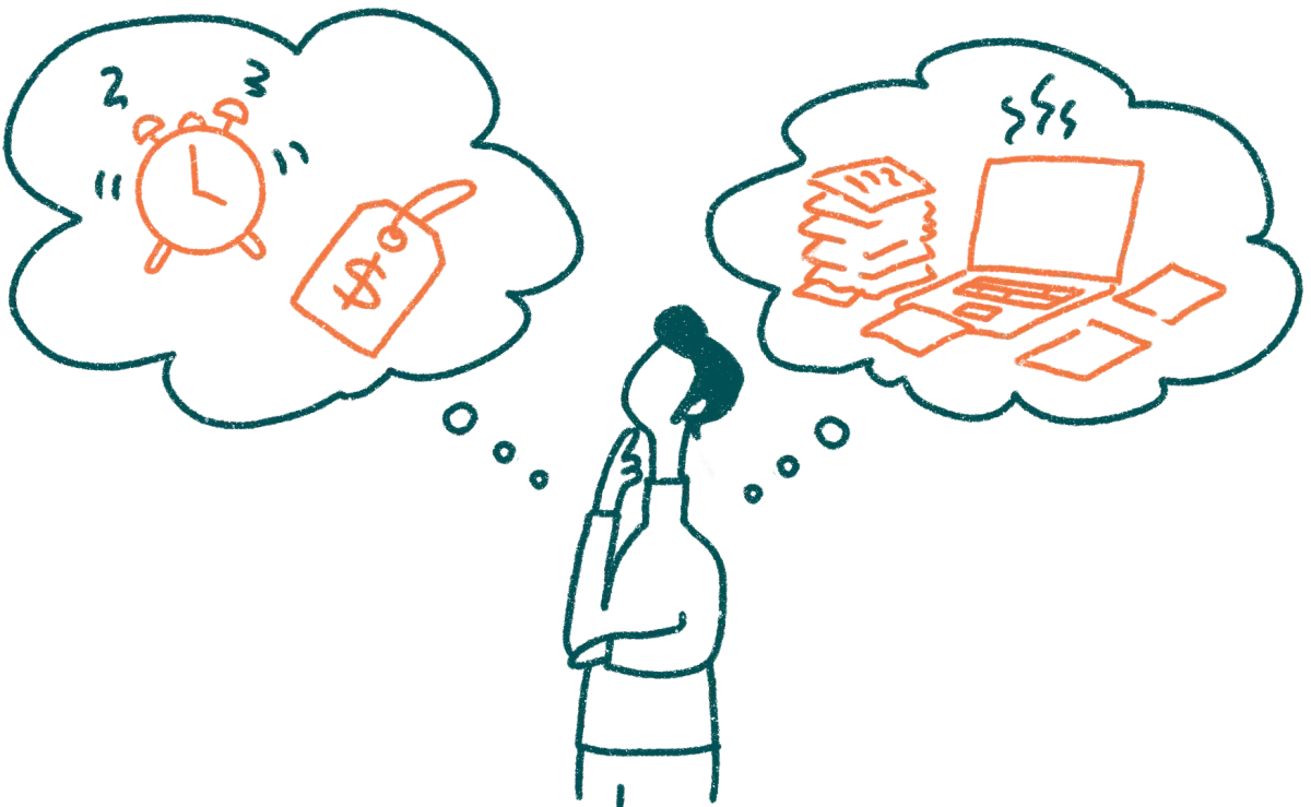 A person weighing 2 draining options: the time sink of a full-time hire and the pile-up of managing a freelancer.